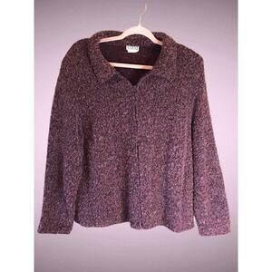 VTG Clio II Women's Jacket Front Zip Up Top jacket wool Cottagecore Grandma Sz L